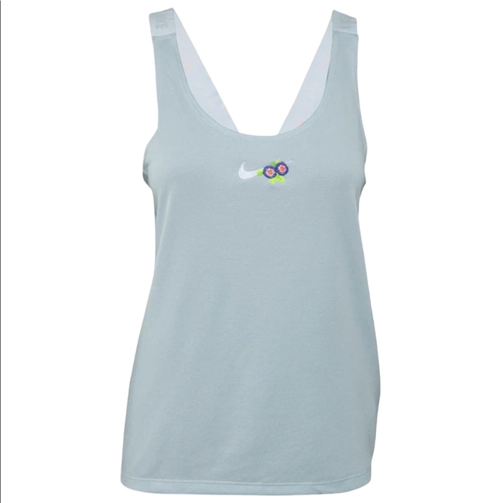Nike Blue Elevated Classic Floral Tank Top